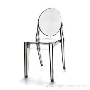 Clear crystal plastic dining chair with great price